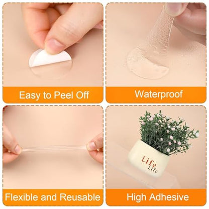 JANYUN 560 Pcs Sticky Dots,20 mm Square Putty Clear Double Sided Tape - size: 20x20mm Square 560pcs