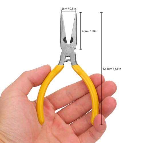 15 Pack Mini Needle Nose Pliers, 5 Inch Thin Needle Nose Pliers, Small Spring Loaded Nose Pliers for Precision Crafting, Jewelry Making & More