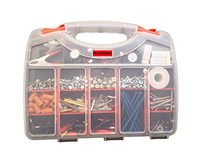 Double Sided Organizer Case with 36 Compartments and Carry Handle - size: Large Plastic Organizer