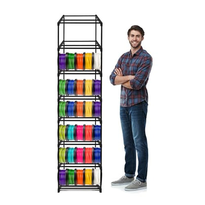 8-Tier 3D Printer Filament Storage Rack – Heavy-Duty Metal Spool Holder