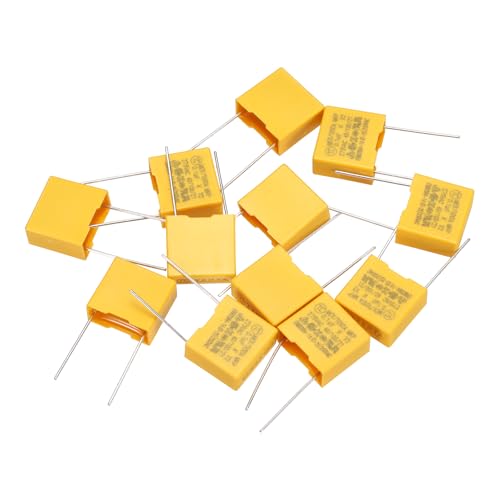 PATIKIL Safety Capacitors 12Pack 0.1uF AC 275V 10mm Pin Pitch 13x12x6mm - size: 10mm Pin Pitch, style: 0.1uF