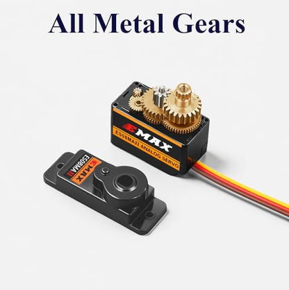 EMAX ES08MA II Micro Servo 12g, Metal Gear for RC & STEM Projects (4 Pcs) - color: 4 Pcs