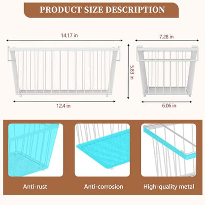 Enhanced Leak-Proof Bottom, Freezer Organizer Bins for 7 Cu.Ft,6 Pack - color: White 6 Pack