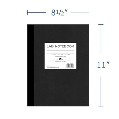 ROARING SPRING Lab Notebook, 120 Pages, 11" x 8.5", 5x5 Grid Ruled White Paper, Single Copy, Made In USA - style: Single Book
