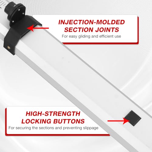 Aluminum Grade Rod, 16 ft, 5 Sections, 10ths Scale - size: 16FOOT 10TH