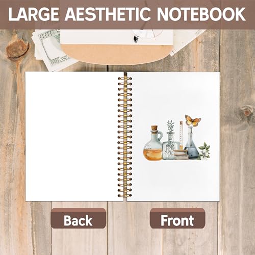 KAOWT Science Teacher Gifts for Women Notebook Journal, Botanical Science Notebooks for Note Taking, Chemistry Biology Teacher Gifts Journal, Chemistry Biology Hardcover Spiral Notebook 5.5x8.3in - color: chemistry flower