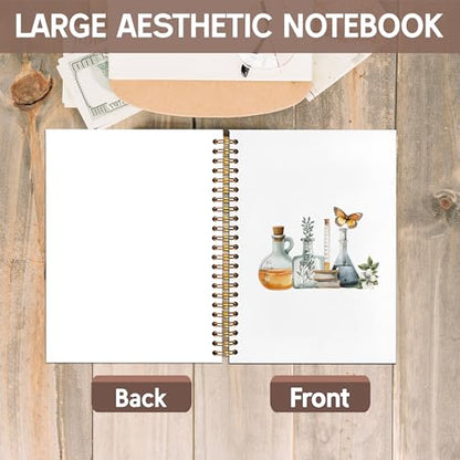 KAOWT Science Teacher Gifts for Women Notebook Journal, Botanical Science Notebooks for Note Taking, Chemistry Biology Teacher Gifts Journal, Chemistry Biology Hardcover Spiral Notebook 5.5x8.3in - color: chemistry flower