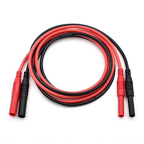 2 Pcs Multimeter Test Lead Extension Male to Female 14AWG Heavy Duty 3 Ft