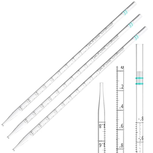 2 mL Filtered Serological Pipettes, Sterile Disposable Graduated Lab Pipettes for Sample Collection, Individually Wrapped, Pack of 100 - size: 2ml-100pcs