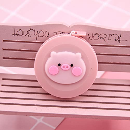 ELANE Tape Measure Package Includes 9 Cartoon Cute Pocket Tape Measure Retractable Mini Tape Measures for Body, Sewing, Cutting, Weight Loss Measurement - color: Colorful