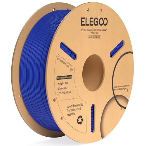 ELEGOO PLA Plus 3D Printer Filament 1.75mm Dark Blue 1KG, Neatly Wound - color: Dark Blue, size: 1KG