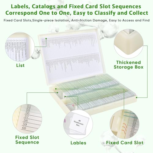 120 Prepared Microscope Slides with Specimens,Glass Slides for Microscope,Prepared Slides Microscope,Microscope Slide Preparation Kit for Biology Science Classes - size: 120 pcs
