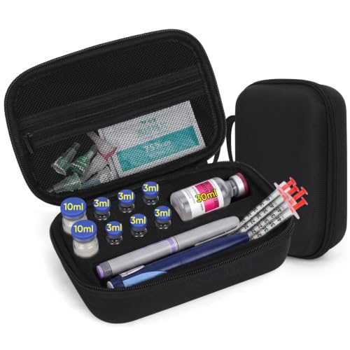 Peptide Case for Fridge & Travel, Dual 3ml 10ml 30ml Vial Case Organizer for BAC Water for Peptides, Peptide Vial Case with Room for Syringes & Skin Prep Wipes (Case Only) - color: 8+1+1slots