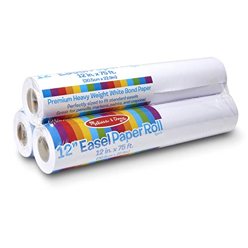 Melissa & Doug Tabletop Easel Paper Roll 3-Pack Art Supply Set