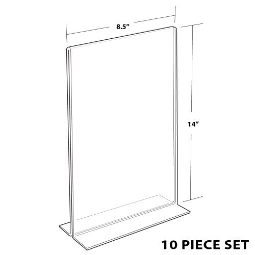 Azar 152706 8-1/2-Inch W by 14-Inch H Double-Foot Frame, 10-Piece Set - size: 8.5 in W x 14 in H