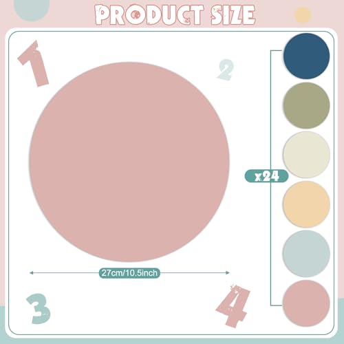 24 Pack Colorful Dry Erase Dots Circle Spot for Classroom, Bohemian Colors - color: Bohemian Colors