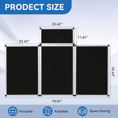 LITTLE TREE 3+1 Panel Trade Show Presentation Board, 70.8" Display Board