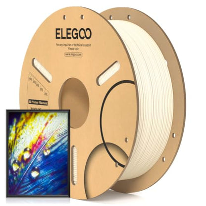 ELEGOO PLA 3D Printer Filament 1.75mm Rilievo White 1KG - color: Rilievo White, size: 1kg