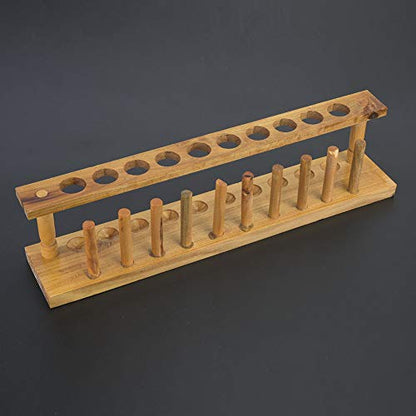 Test Tube Rack, Test Tubes with Rack Wooden Test Tube Stand, Lab Test Tube Stand for Home Lab Chemical Lovers Laboratory (6-Hole Wooden Test Tube Rack) (8-Hole Wooden Test Tube Rack) (10-Hole