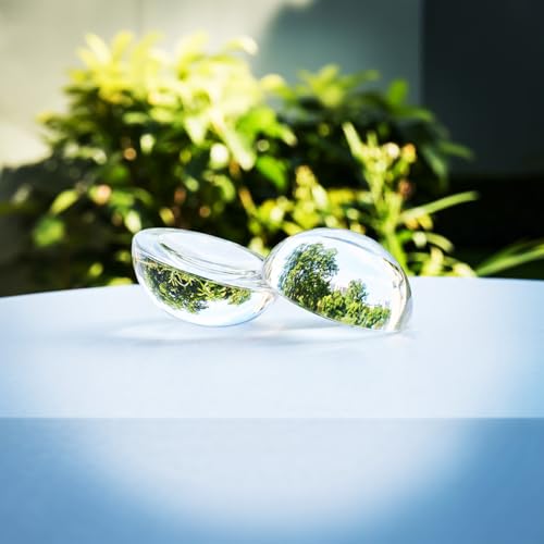 12 Pcs Crystal Dome Magnifying Paperweight, 6X Dome/Paperweight Magnifier Clear Distortion-Free Optics Convex Lens Set for Physics Classroom Home Decor, Paper Weights for Outdoor Events, 1.6inch
