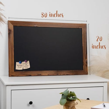 Loddie Doddie Magnetic Chalk Board Sign, Magnet Board for Wall, 20" x 30" - color: Rustic Frame, size: 20"W x 26.5"H