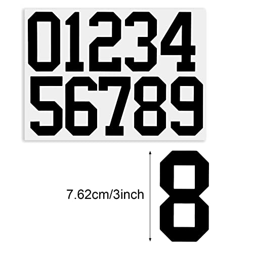 TaoBary 8 Sheets Mailbox Numbers Stickers Self Adhesive 0-9, Black, 3 Inch - color: Black, size: 3 Inch