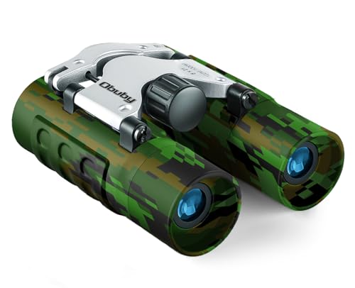 Real Binoculars for Kids Gifts for 3-12 Years Boys Girls 8x21 High-Resolution Optics Compact Toy Binocular for Bird Watching,Travel, Camping - color: Camo