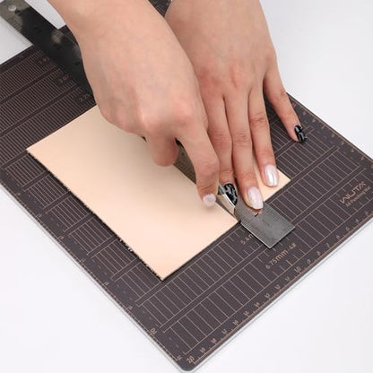 WUTA 8mm Thicken Cutting Mat Self Healing Cutting Mat, A4 Punching Board, Engraving Pad, Carving Knife Plate DIY Leather Craft Tools for Handcraft Project (11.8x8.6inch) - size: 11.8"L x 8.6"W