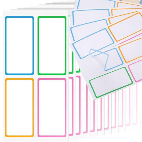 120 Pcs Dry Erase Labels, Reusable Sticky Notes for Organizing, Removable Waterproof Label Stickers for Kitchen, Office, Containers, Bins, Jars