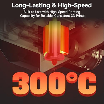 3PCS Kobra 3 Max Combo Hardened Steel Nozzle,High Flow&High Speed Quick-Swap 0.4mm Print Head Extruder Hot End Kit Compatible with Anycubic Kobra 3 Max/Kobra 3 Max Combo 3D Printers