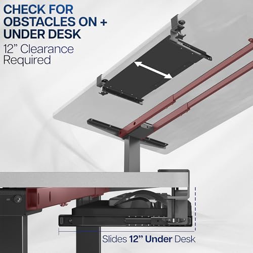 VIVO Light Wood Clamp-on 20 x 11 in Keyboard Tray, MOUNT-KB05ES-A - color: Light Wood, size: 20 inch