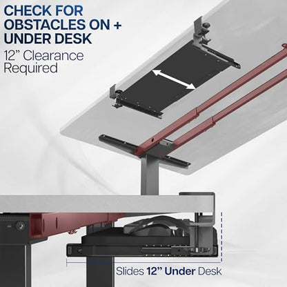 VIVO Light Wood Clamp-on 20 x 11 in Keyboard Tray, MOUNT-KB05ES-A - color: Light Wood, size: 20 inch