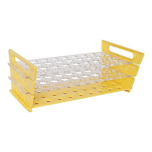 EISCO - Test Tube Slant Rack, Plastic - Holds 36 x 25mm Diameter Tubes - Harden Media or Incubate Liquid Cultures at 5° or 20° Slant - Autoclavable