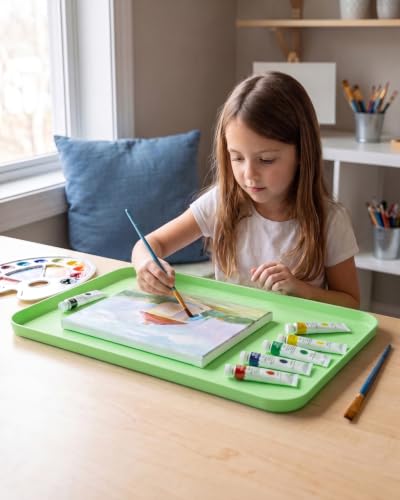 Silicone Mats for Crafts, 12" x 19" Waterproof Non-Slip Playdoh Mat - color: Green, size: 19"x12"