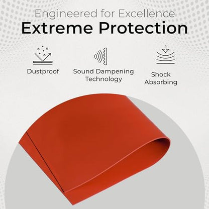 Exactly Rubber - Commercial Grade Silicone Sheet, 60A Durometer Silicone Mat, -80 to 450°F Temperature Resistant Rubber Mat, Rubber Sheet with 350% Elongation, Made in The USA, 1/16 x 12” x 36”, Red - color: Red, size: 1/16 x 12 x 36