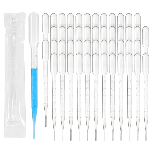 PEKYBIO Sterile Pasteur Pipettes 3ml Disposable Plastic Transfer Pipette Dropper 100Pcs Graduated Calibrated Lab Pipettes, Low Density Polyethylene (LDPE), Individual Peel-Pack, Vol. 7ml, 155mm Long - style: Sterile 100Pcs