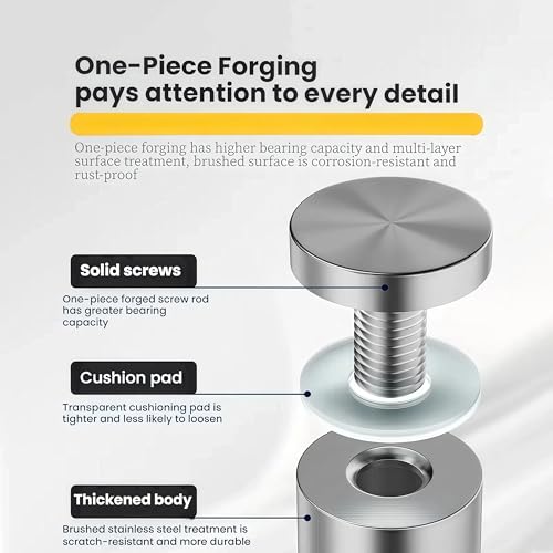 Sign Standoff Screws 3/4" x 1" Stainless Steel Stand Offs Wall Mounts - color: Silver, size: 3/4x1 in