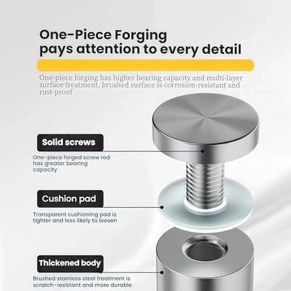 Sign Standoff Screws 3/4" x 1" Stainless Steel Stand Offs Wall Mounts - color: Silver, size: 3/4x1 in