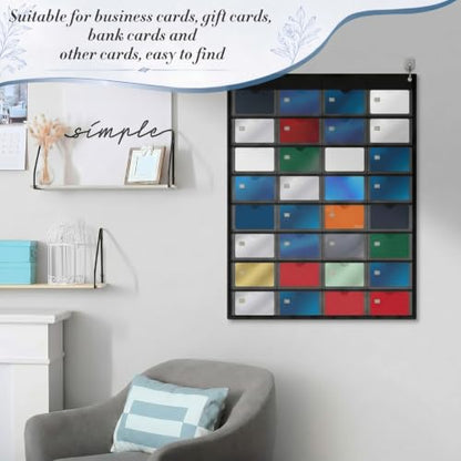 AmazingSpark 2 Pack 3x5 Index Card Holder Sleeve 32 Slot Pocket Chart