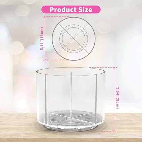 Small Pencil Organizer for Desk Acrylic Art Organizer Clear 4 Compartments - size: Medium no handle
