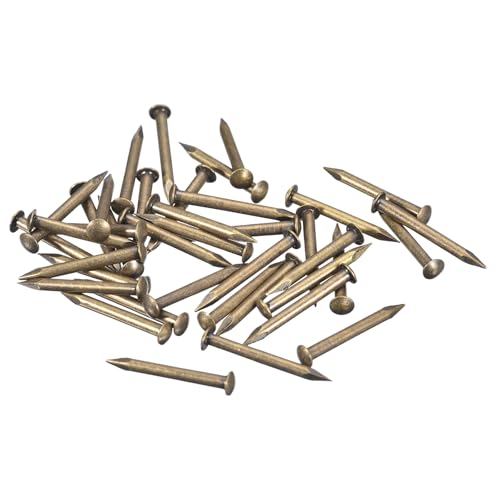 uxcell 70Pcs Small Tiny Nails 2x20mm(DxL) Tiny Brass Nails Hardware - color: Bronze, size: 2x20mm