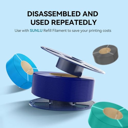 SUNLU PLA 3D Printer Filament, Clear Multicolor, 4-Pack, 4KG Total - color: Clear White+clear Red+clear Blue+clear Green, size: 4 kg