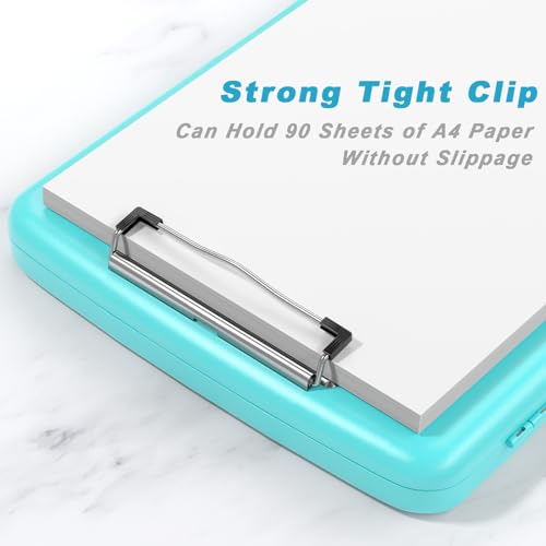 Rimilak Clipboard with Storage, 8.5 x 11'' High Capacity Clip Board, Green - color: Mint Green