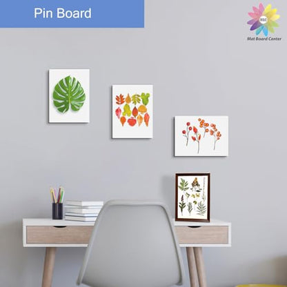 Mat Board Center, 11x14 inche White Foam Board Acid-Free 25 Pack 1/8"Thick - color: White, size: 11x14