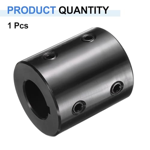 uxcell Shaft Coupling, 7/8" Bore 1-3/4" OD 2" Length Black Oxide Plated ASTM1045 Steel Rigid Coupling for 3D Printers Motor Wheel(4 Set Screws) - size: 7/8" Bore 1-3/4" OD 2" Length