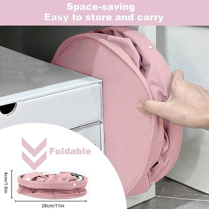 Cleaning Caddy with Handle, Cleaning Supplies Organizer Collapsible Bucket - color: Pink