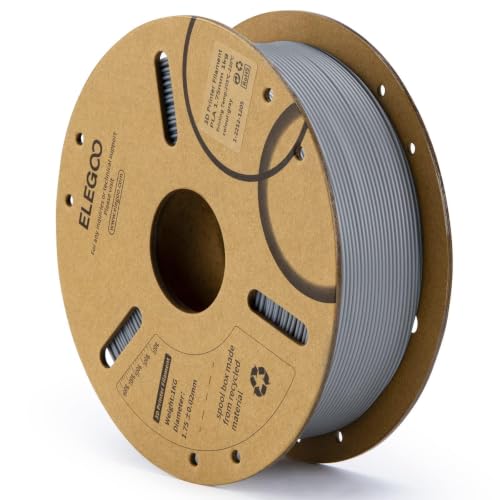 ELEGOO PLA 3D Printer Filament 1.75mm Grey 1KG - color: Grey, size: 1kg