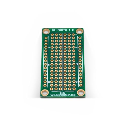 Double Sided ENIG Protoboard, Solderable Breadboard, Electronic Circuit Board for DIY Prototype Circuit, FR4, Plated Through Hole Solder Prototype Board, ST-PROTO-1-2 (1" x 2") - style: 1" x 2"