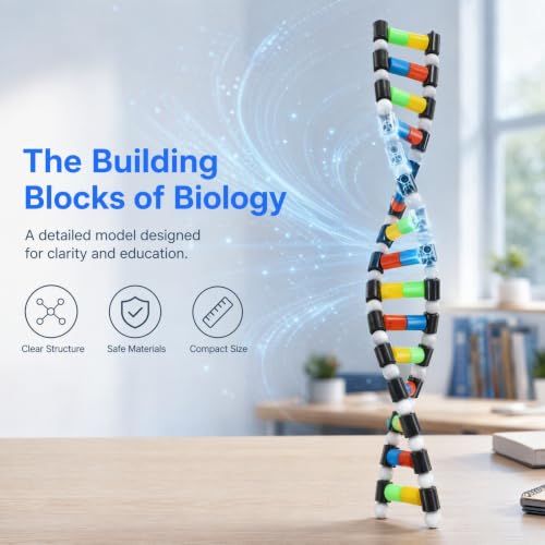 Alasum DNA Double Helix Model Molecular Model Kit for Biology Teaching Display Science Education Toy for Classroom Student Learning and Biology 15.74In