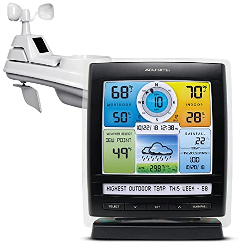 AcuRite Iris (01512MCB) Indoor/Outdoor Wireless Weather Station, Color Screen - color: Color Screen